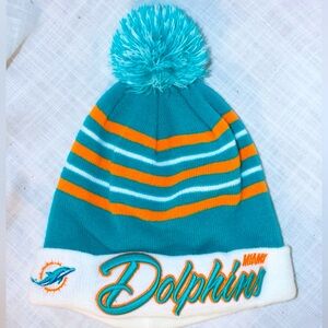 Miami Dolphins Knit Beanie with Pom